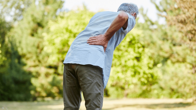 old man with back pain